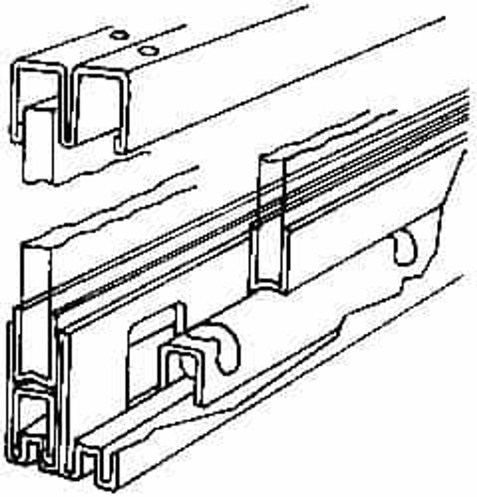 Knape & Vogt P992 ZC 60 Tracks; Door Thickness: 1/4 ; Maximum Door Width: 60.000 (Inch)