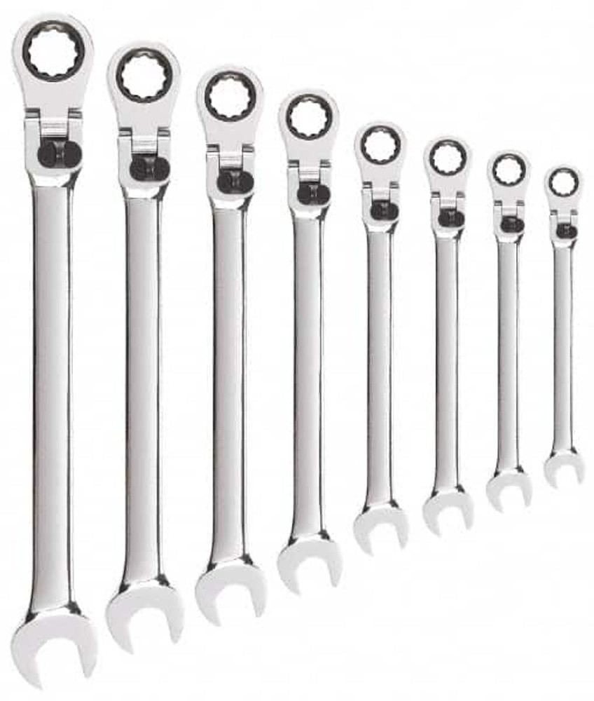 GEARWRENCH 85798 Combination Wrench Set: 8 Pc, 1/2" 11/16" 3/4" 3/8" 5/16" 5/8" 7/16" & 9/16" Wrench, Inch