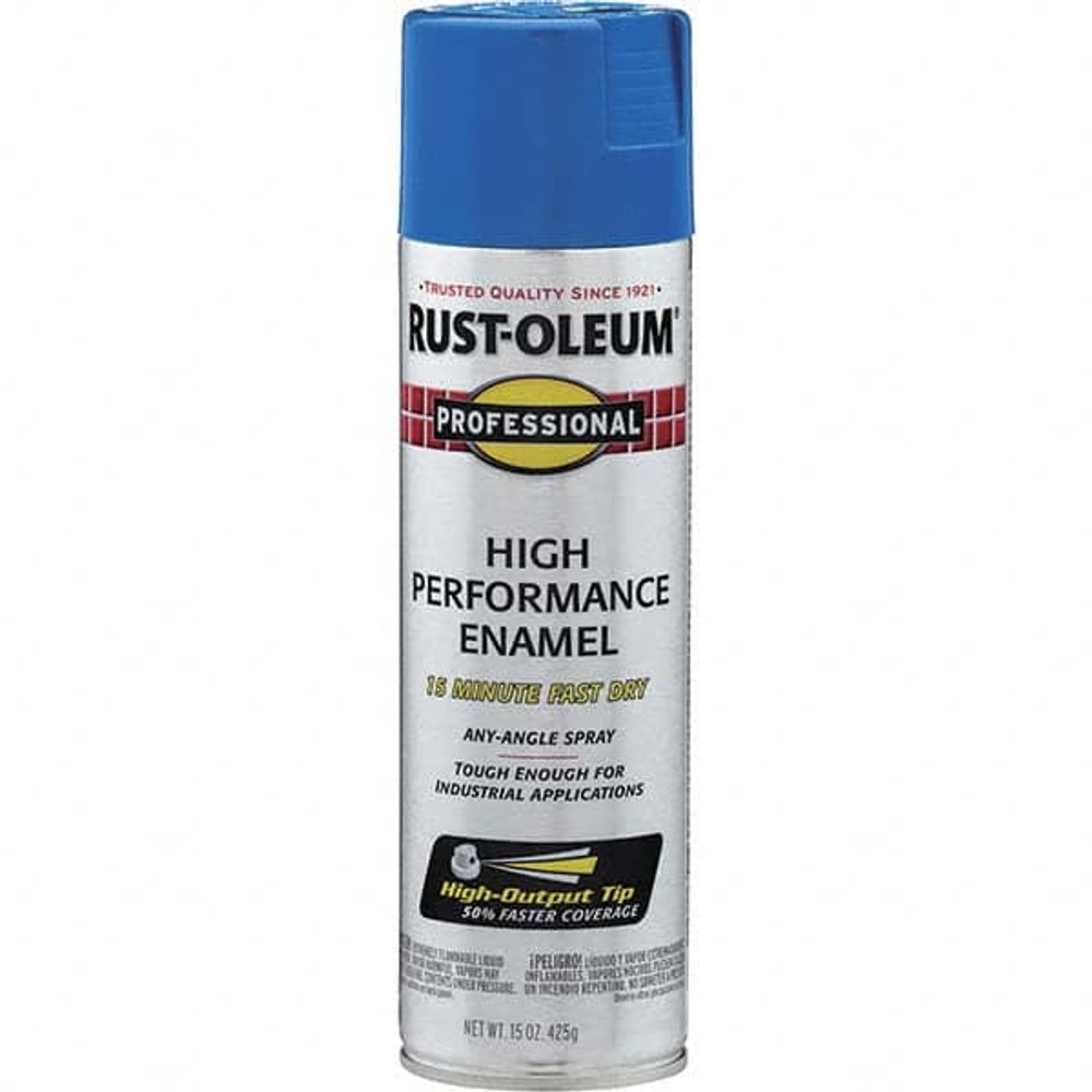 Rust-Oleum 7524838 Rustproof Enamel Spray Paint: Safety Blue, Gloss, 15 oz