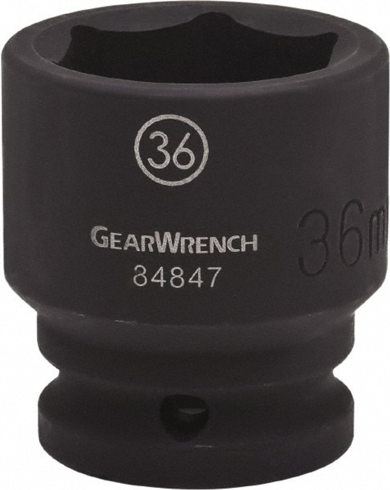 GEARWRENCH 84843 Impact Socket: 3/4" Drive, 32mm Socket, Hex Drive