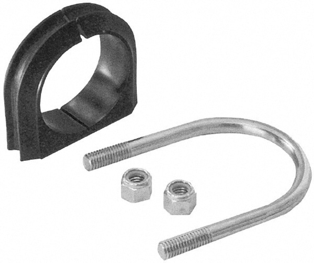 ZSI UB3PA U-Bolt Clamp with Cushion: 3" Pipe, 1/2-13 Rod, Steel, Electro-Galvanized Finish