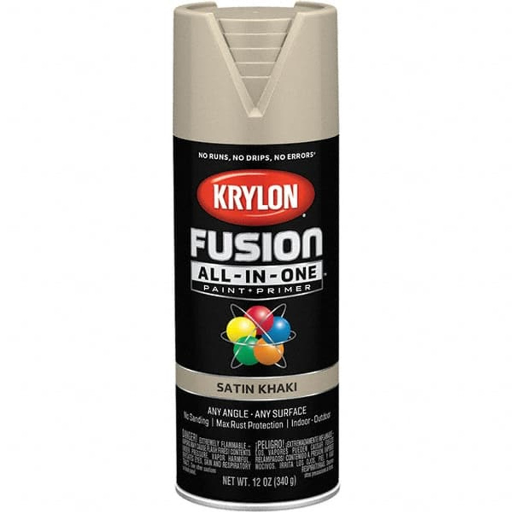 Krylon K02740007 Acrylic Enamel Spray Paint: Khaki, Satin, 12 oz