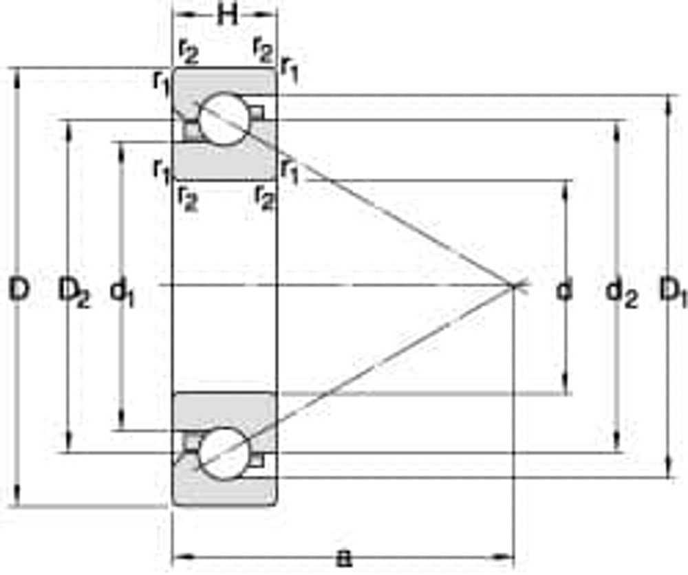 SKF 7216 CD/P4ADGA Angular Contact Ball Bearing: 80 mm Bore Dia, 140 mm OD, 52 mm OAW, Without Flange