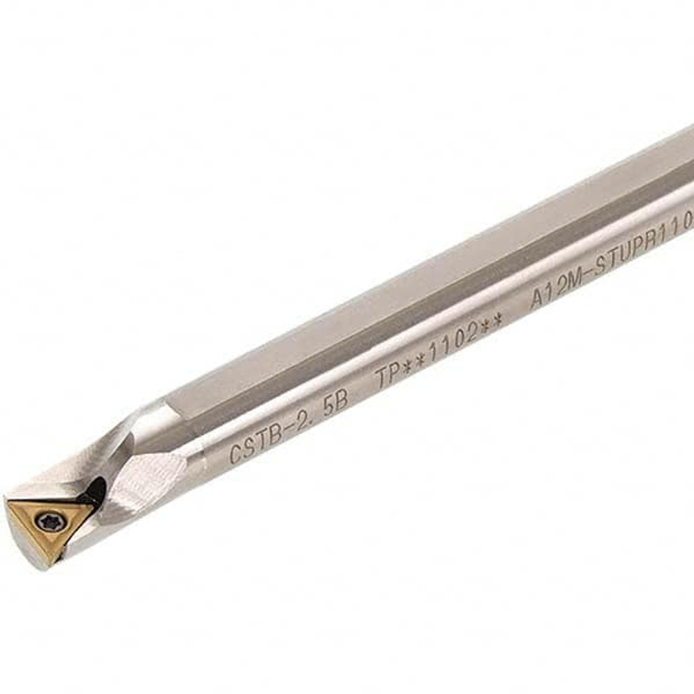 Tungaloy 6848779 Indexable Boring Bar: E08K-STUPL09-D100, 10 mm Min Bore Dia, Left Hand Cut, 8 mm Shank Dia, 95 &deg; Lead Angle, Solid Carbide