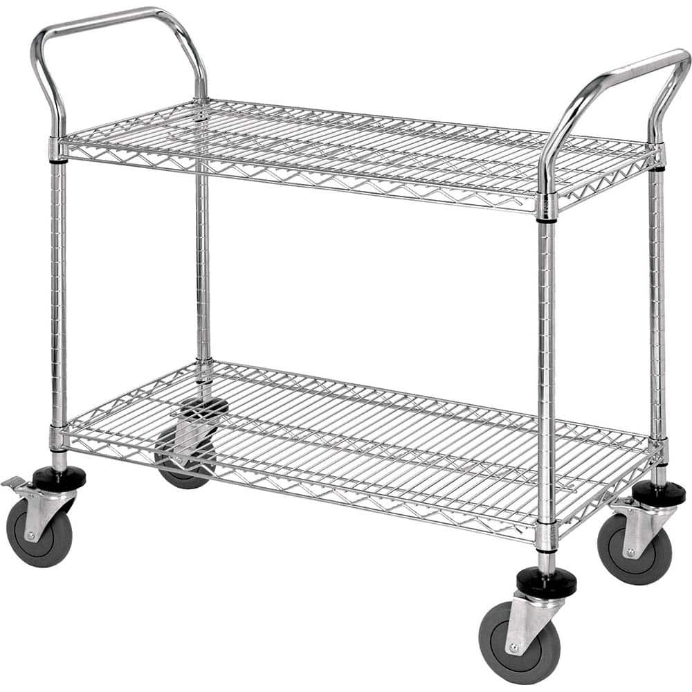 Quantum Storage WRSC-2436-2 Utility Cart: Stainless Steel, Silver