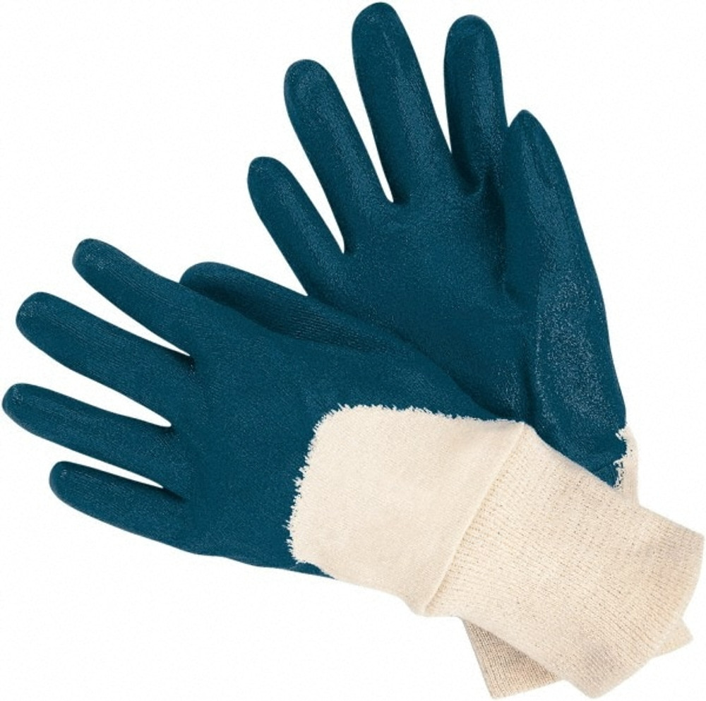 MCR Safety 97980L Chemical Resistant Gloves: Large, 28 mil Thick, Nitrile, Supported