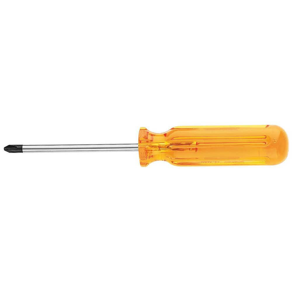 Klein Tools BD111 Phillips Screwdrivers; Overall Length (Decimal Inch): 6.6250 ; Handle Type: Cushion Grip ; Phillips Point Size: #1 ; Handle Color: Yellow ; Handle Length (Decimal Inch - 4 Decimals): 4.3100 ; Shank Material: Steel