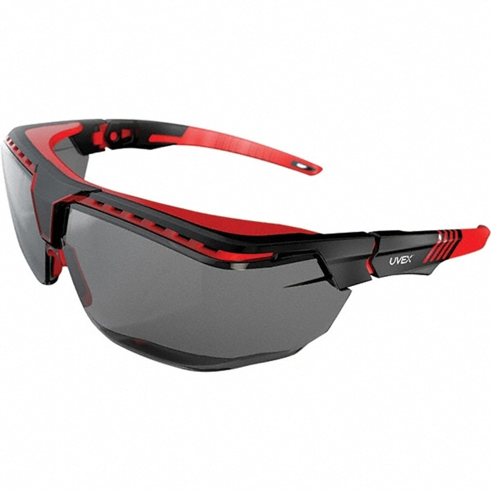 Uvex S3852 Safety Glass: Scratch-Resistant, Polycarbonate, Gray Lenses, Full-Framed, UV Protection