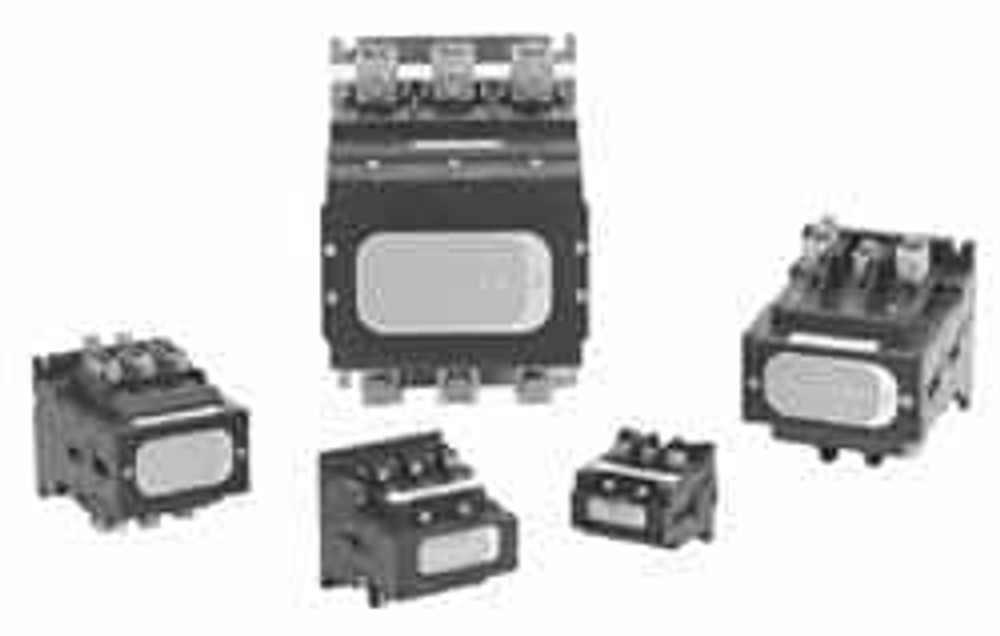 Joslyn Clark 5DP8-5021-21 DC Drive Contactors; Number of Circuits: 2 ; Coil Voltage: 208/240 VAC; 500 VDC ; Amperage: 535 ; Auxiliary Contacts: 2NO ; Overall Width (Inch): 8-1/4 ; Overall Depth (Inch): 9-1/2