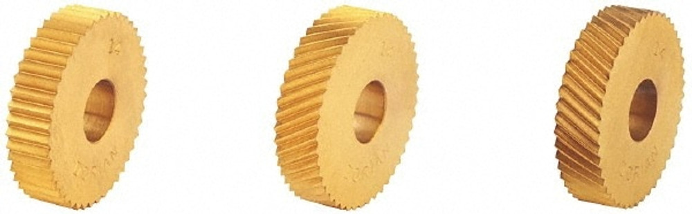 Dorian Tool 73310126514 Standard Knurl Wheel: 3/4" Dia, 90 ° Tooth Angle, 30 TPI, Straight, Cobalt