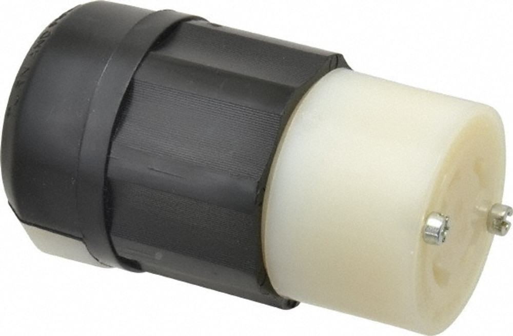 Leviton 2733 Locking Inlet: Connector, Industrial, L16-30R, 480V, Black & White