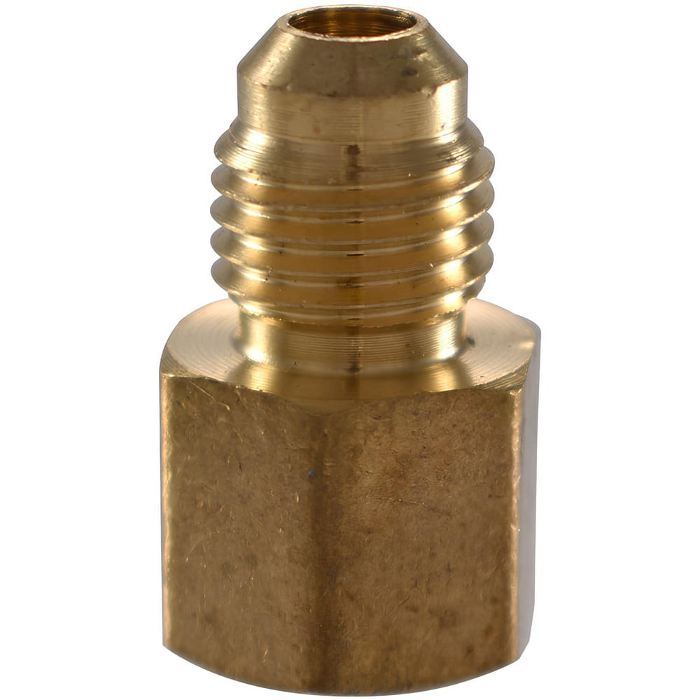 CerroBrass U3-6E Brass Flared Tube Connector: 3/8" Tube OD, 3/4 Thread, 45 ° Flared Angle