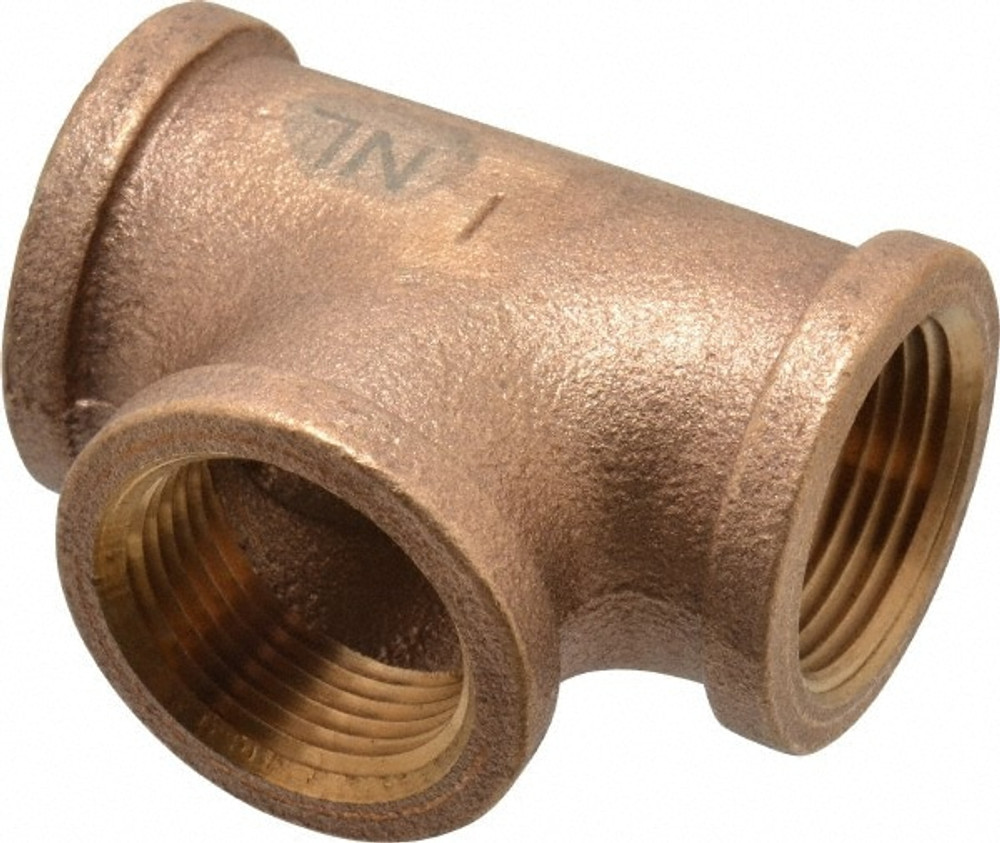 Legend Valve 310-105NL Brass Pipe Tee: 1" Fitting, FNPT x FNPT, Class 125