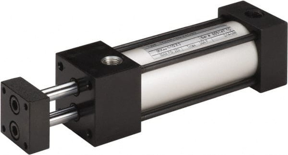 Norgren NB03A-N02-AACM0 Double Acting Rodless Air Cylinder: 1-1/8" Bore, 3" Stroke, 150 psi Max, 1/8 NPT Port, Side Tapped Mount
