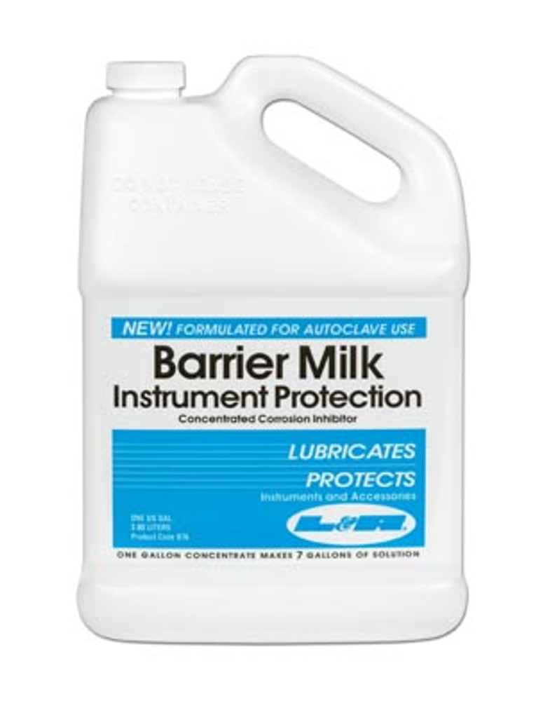 L&R Manufacturing Company  076 Barrier Milk Cleaning Solution, Gallon Bottle, 4/cs