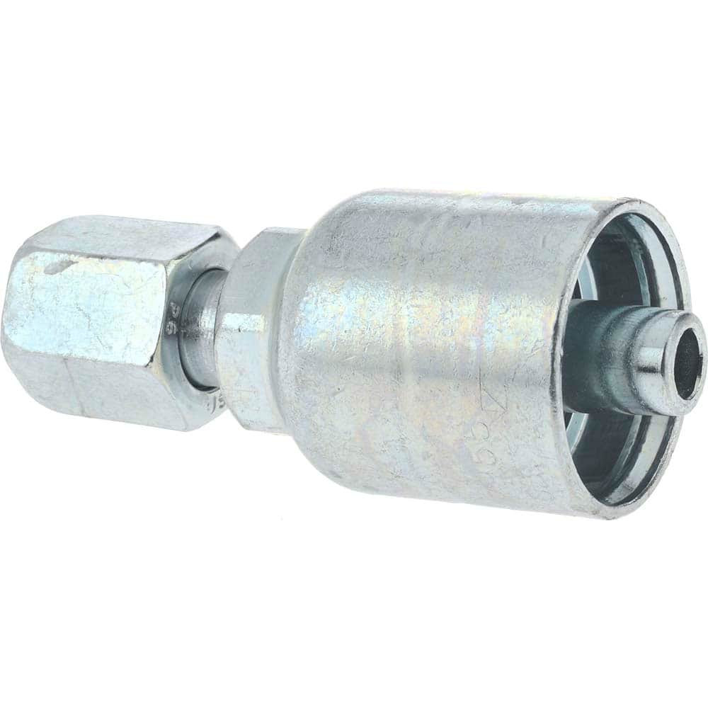 Parker 10643-6-6 Hydraulic Hose Female JIC 37 ° Swivel Fitting: 0.375" ID, 6 mm, 3/8"