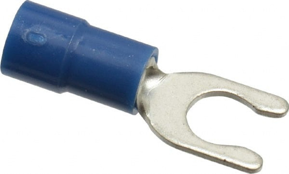 Thomas & Betts TV14-10LF-XV Locking Fork Terminal: Blue, Vinyl, Partially Insulated, #10 Stud, Crimp