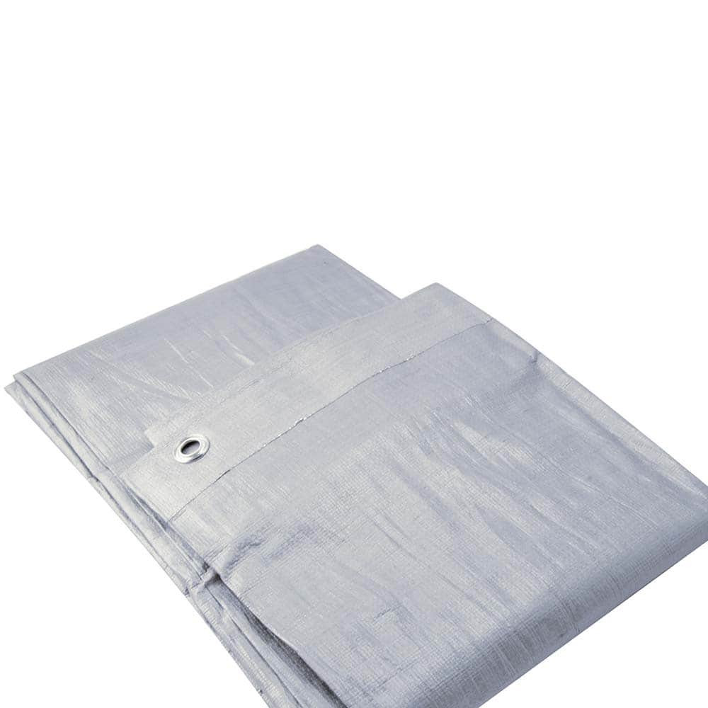 Erickson Manufacturing 57019 Tarp/Dust Cover: Silver, Polyethylene, 40' Long x 20' Wide