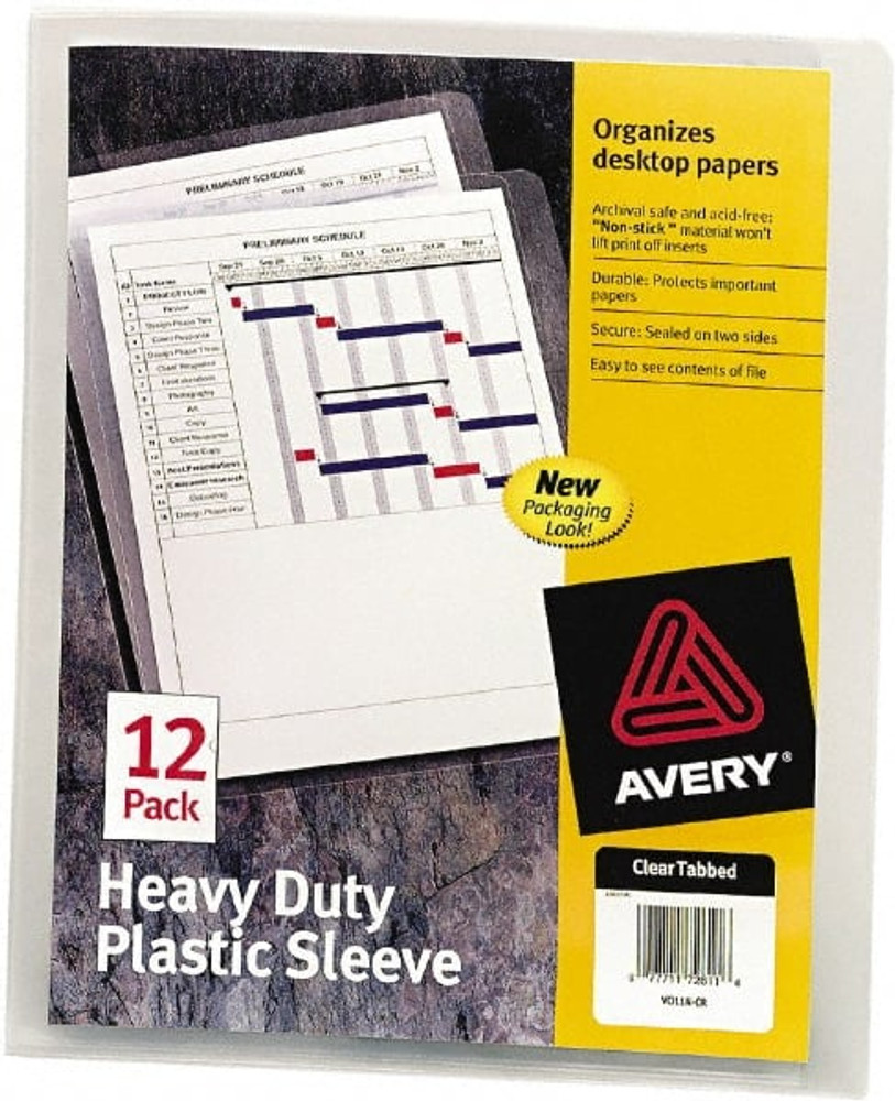 AVERY 72611 Binder Pockets: Clear