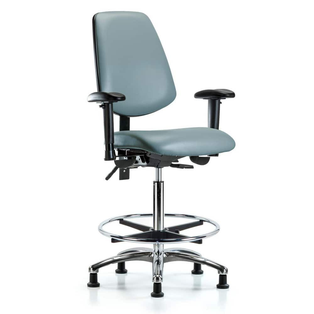 Blue Ridge Ergonomics MSC47078 Task Chair: Vinyl, Storm