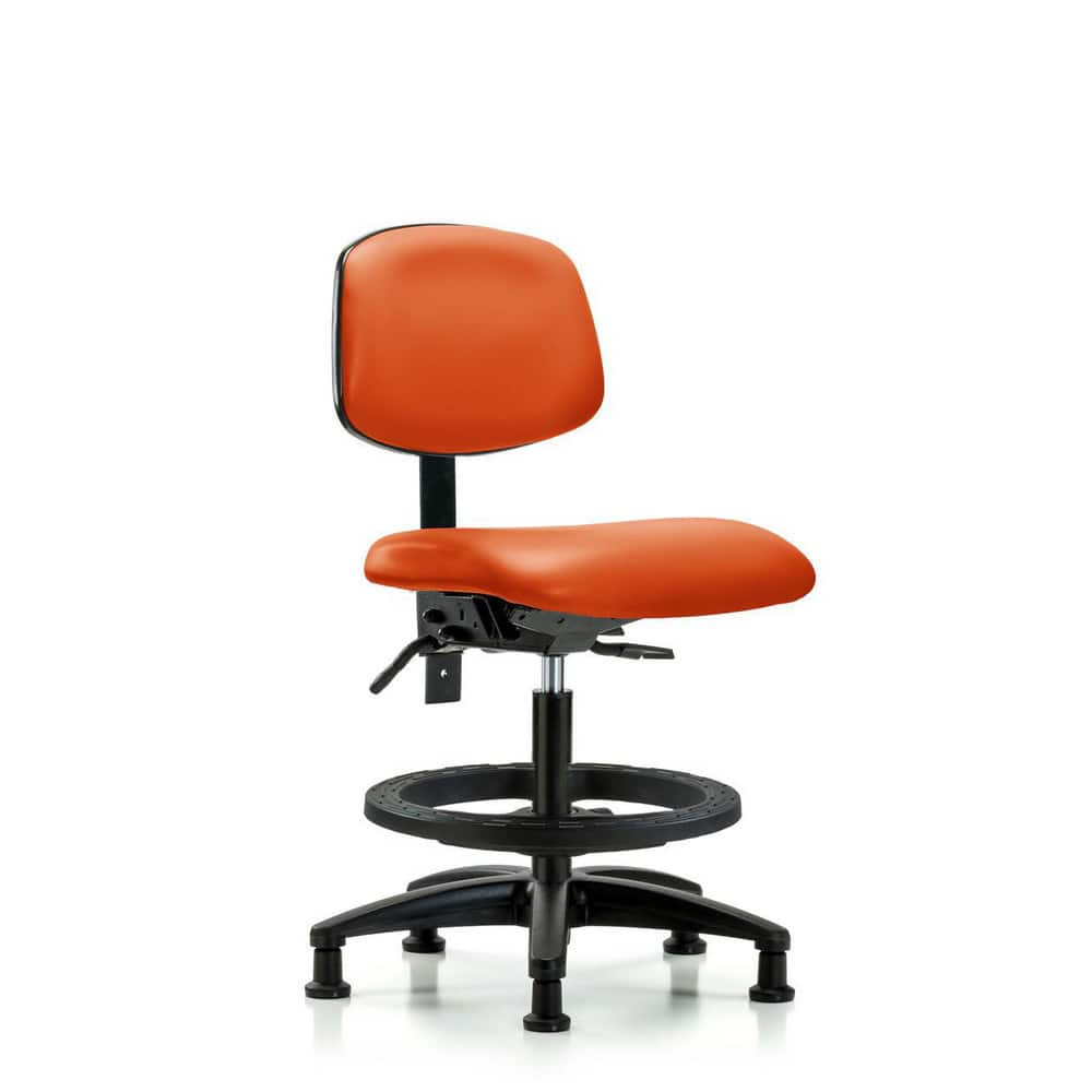 Blue Ridge Ergonomics MSC50224 Task Chair: Vinyl, Orange Kist