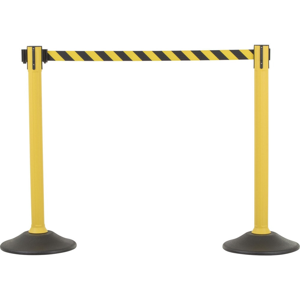 US Weight U2055CYB Barrier Warning Post Frame: High Density Polyethylene & Concrete, 78" OAL, 2" OAW, 38-1/2" OAH