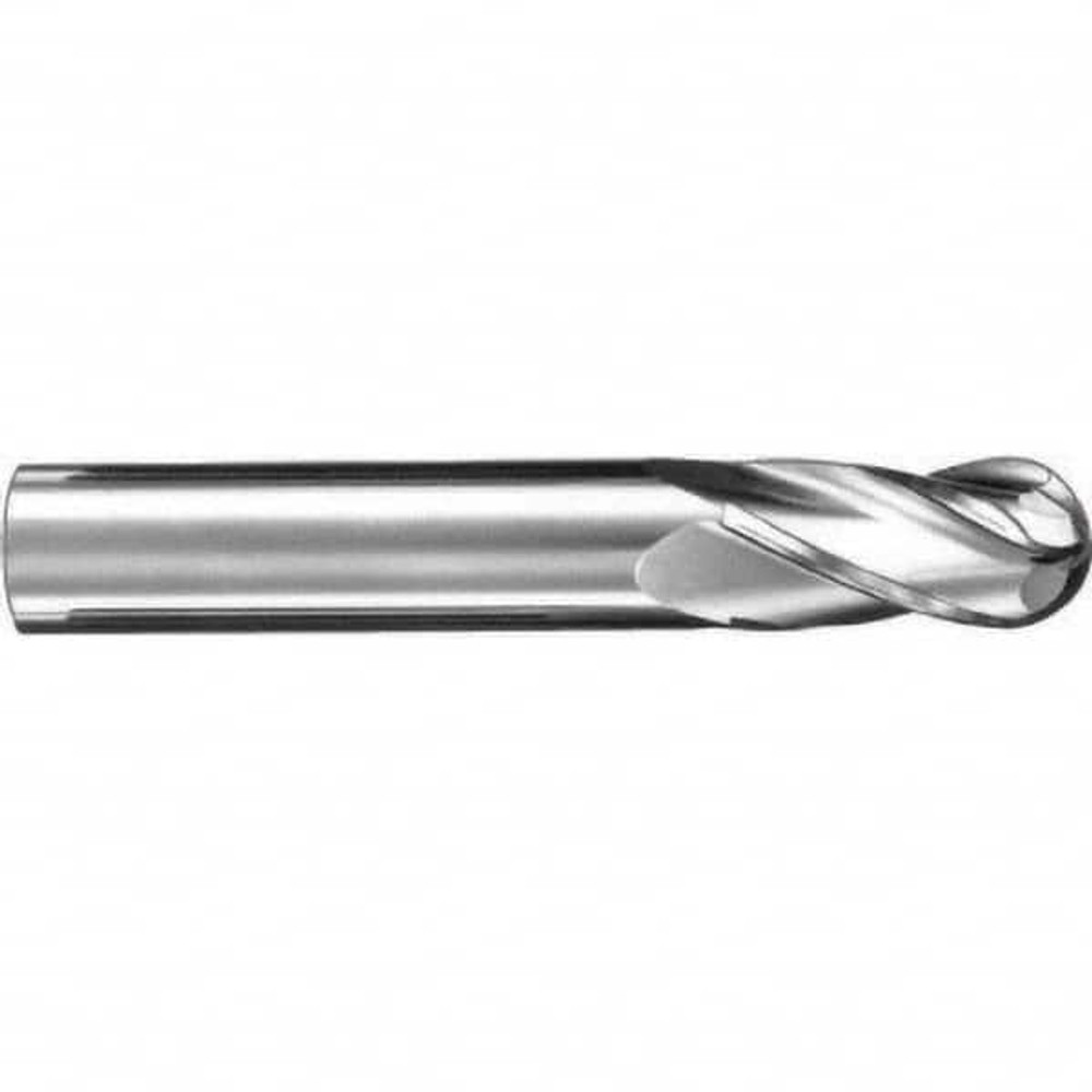 SGS 93319 Ball End Mill: 0.125" Dia, 0.5" LOC, 4 Flute, Solid Carbide