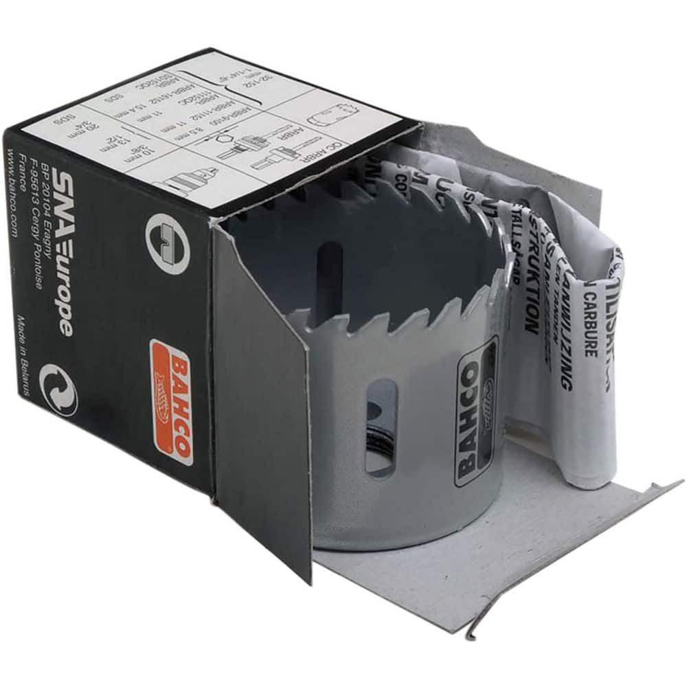 Bahco BAH3832-86 Hole Saws; Hole Saw Compatibility: Power Drills ; Saw Diameter (Inch): 3-3/8 ; Saw Material: Carbide-Tipped ; Cutting Depth (Inch): 1-1/2 ; Cutting Edge Style: Toothed ; Material Application: Fiberglass; Masonry; Plaster; Abrasive Ma