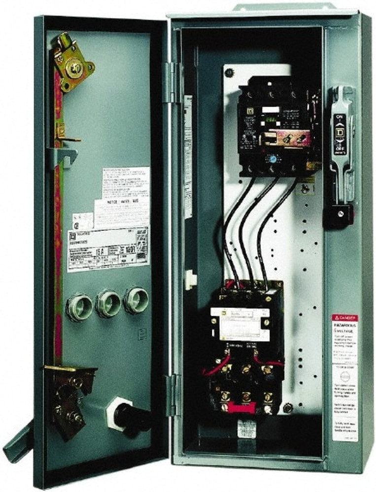 Square D 8539SDA53V02S Combination Starters; Continuous Amperage: 45 ; Starter Type: NEMA ; Enclosure Type: Enclosed ; Compatible Motor Phase: Three Phase ; Action: NonReversible ; Voltage: 600 VAC