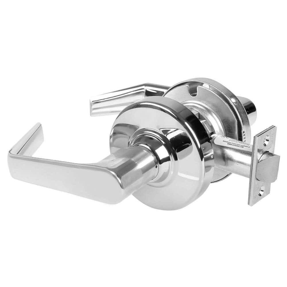 Schlage ALX10 SAT 625 Lever Locksets; Door Thickness: 1 3/8 - 1 3/4; Key Type: Keyless; Back Set: 2-3/4; For Use With: Commerical installation; Finish/Coating: Brushed Chrome; Bright Chrome; Material: Brass; Material: Brass; Door Thickness: 1 3/8 - 1