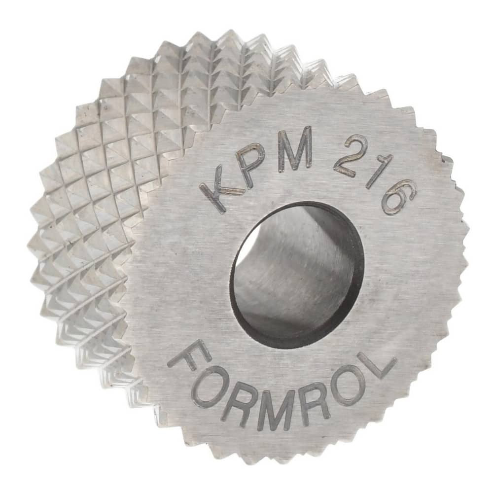 MSC KPM-216 Standard Knurl Wheel: 3/4" Dia, 90 ° Tooth Angle, 16 TPI, Diamond, High Speed Steel