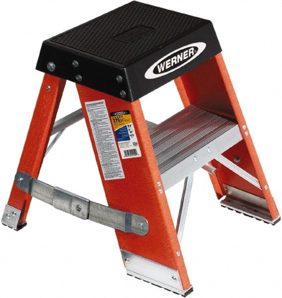 Werner SSF02 1-Step Fiberglass Step Ladder: Type IAA, 2' High