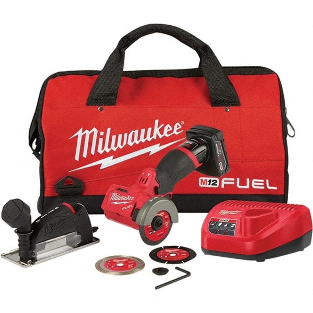 Milwaukee Tool 2522-21XC 3" Wheel Diam, 20,000 RPM, Cordless Cutoff & Cutoff-Grinder Tool