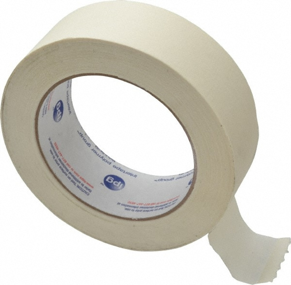 Intertape PG500.17 Masking Tape: 38 mm Wide, 60 yd Long, 5 mil Thick, White