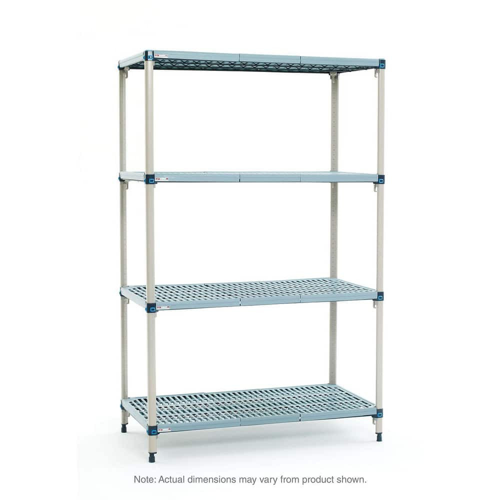 Metro Q446G3 Plastic Shelving; Shelving Type: Starter ; Shelf Style: Ventilated ; Shelf Type: Adjustable ; Shelf Capacity: 2000lb ; Overall Height: 62.1875in ; Overall Width: 42