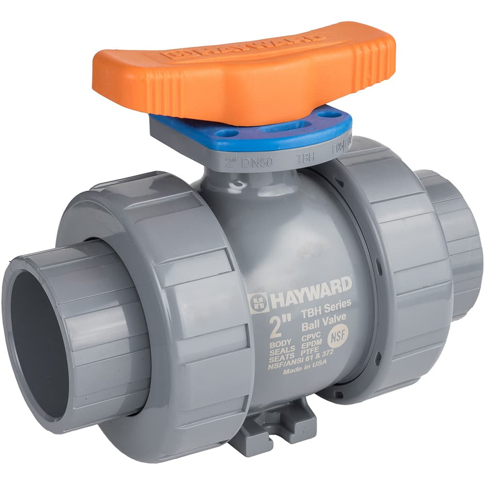 Hayward Flow Control TBH2125ASTE0000 Manual Ball Valve: 1-1/4" Pipe, Full Port