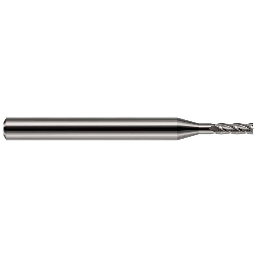 Harvey Tool 944525 Square End Mill: 0.025'' Dia, 0.075'' LOC, 1/8'' Shank Dia, 1-1/2'' OAL, 2 Flutes, Solid Carbide