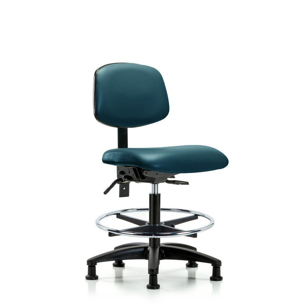 Blue Ridge Ergonomics MSC50015 Task Chair: Vinyl, Marine Blue