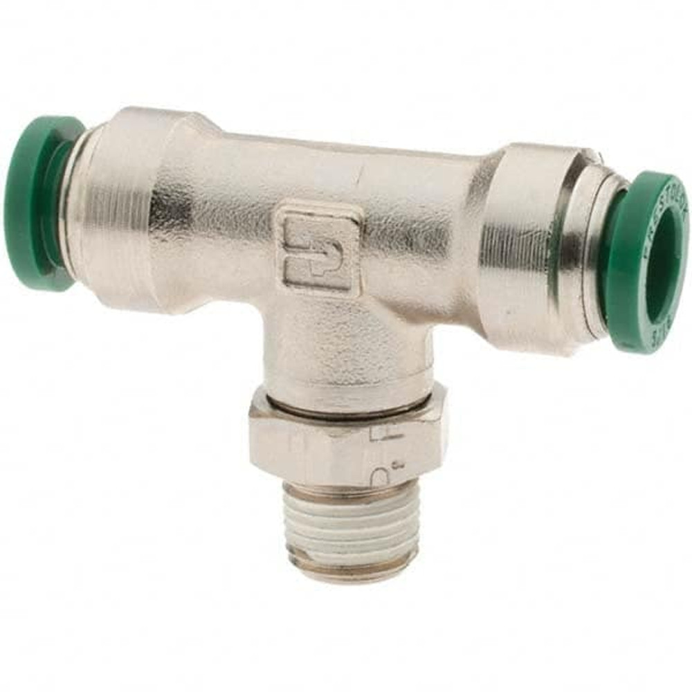 Parker -12555-1 Push-To-Connect Tube to Male & Tube to Male NPT Tube Fitting: Male Swivel Branch Tee, 1/8" Thread, 5/16" OD