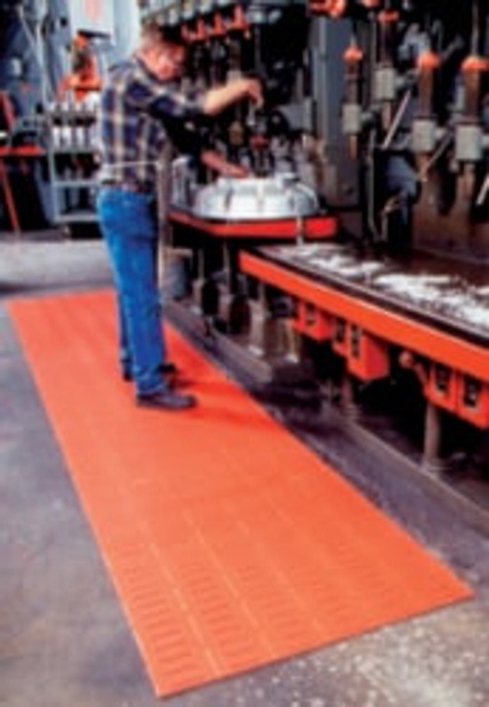 Notrax 755R0036BL Anti-Fatigue Mat: 60' Long, 3' Wide, 3/8 Thick, Nitrile Rubber, Beveled Edges, Heavy-Duty