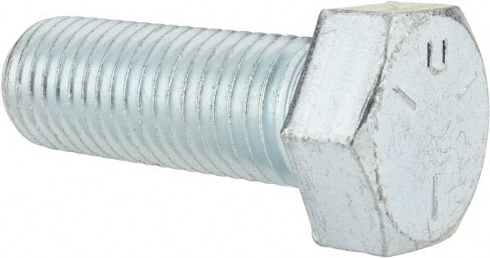 MSC MSC-30165-21/2 Hex Head Cap Screw: 7/8-9 x 2-1/2", Grade 5 Steel, Zinc-Plated