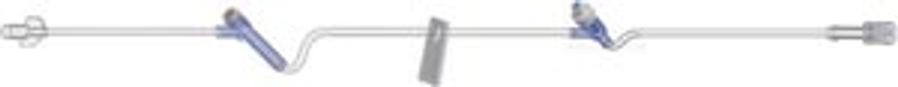 Amsino International, Inc.  000606 Standard Bore Tubing IV Extension Set, 6" Length, 1.5 mL Priming Volume, Female Luer Lock, 1 Pre-Pierced Y Site, 1 AMSafe Needle-Free Y Site, 1 Slide Clamp, Rotating Male Luer Lock, PE Poly Pouch, 50/cs