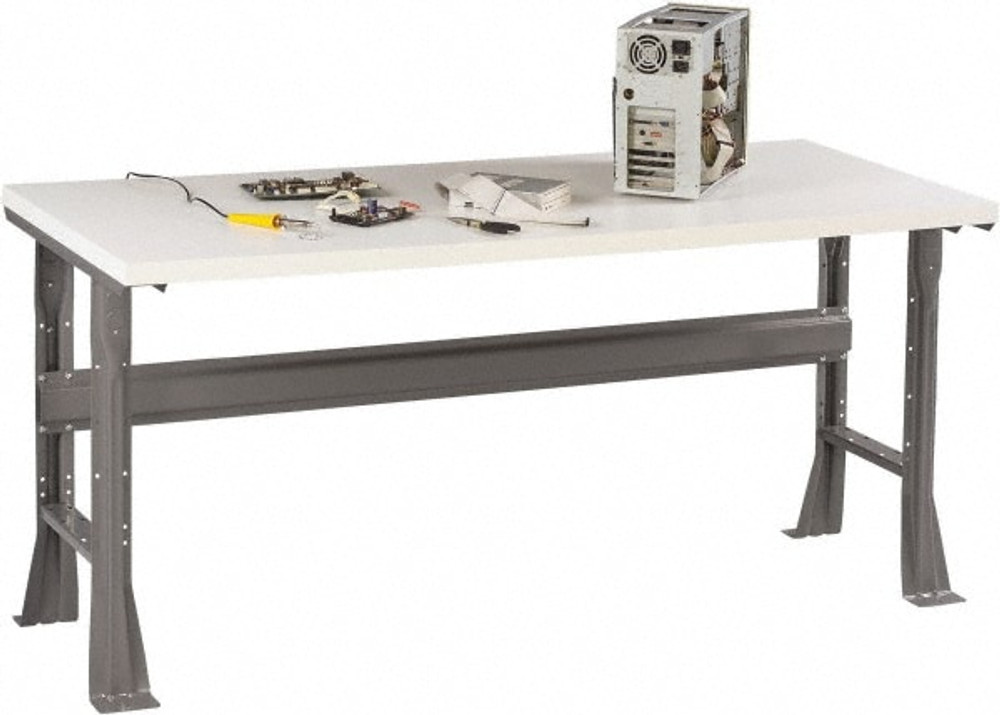 Tennsco WB-1-3660P-MGY Stationary Workbench: Medium Gray