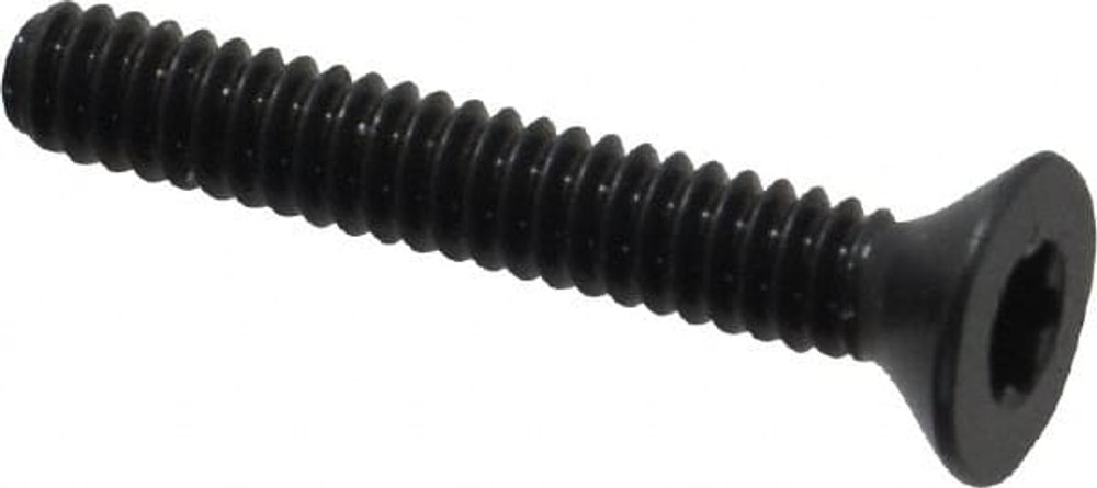 Camcar 34404 Flat Socket Cap Screw: #4-40 x 3/4" Long, Alloy Steel, Black Oxide Finish