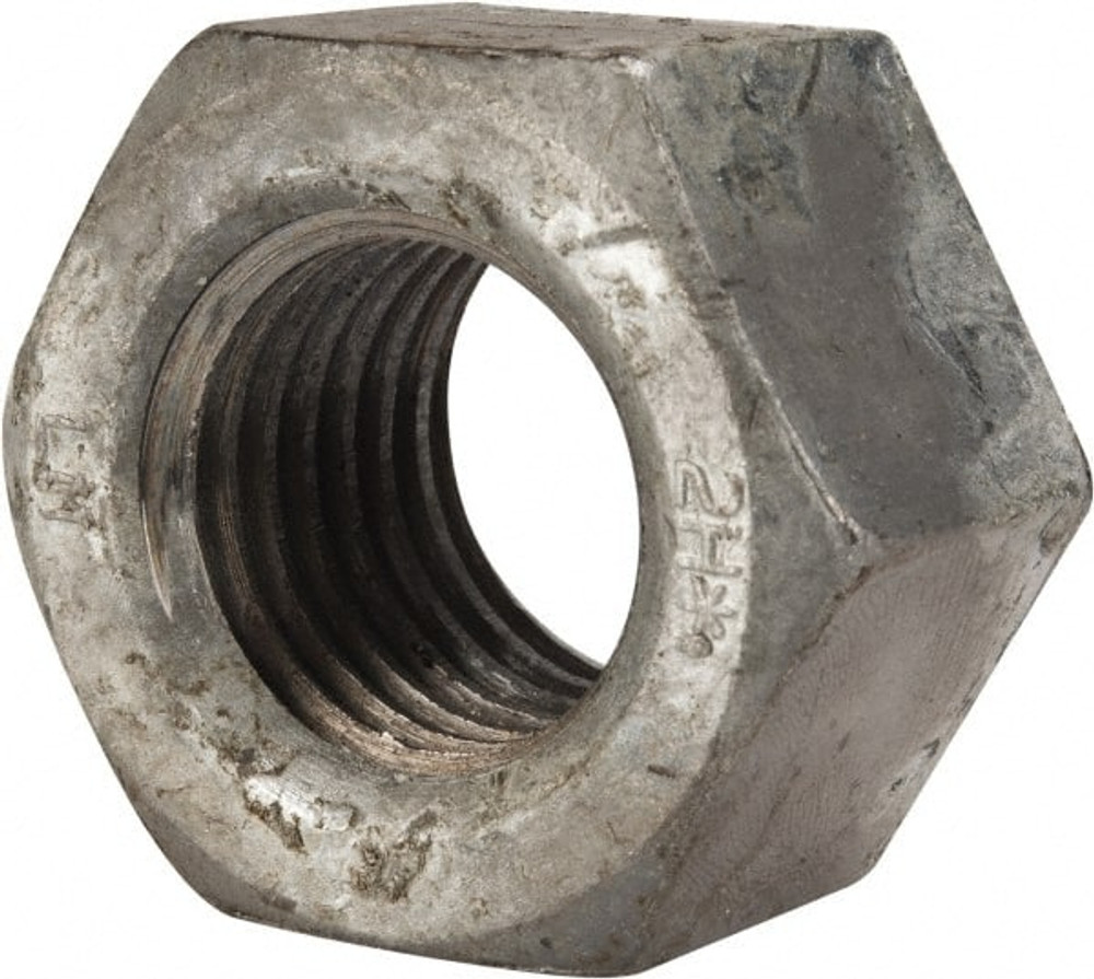 Value Collection HHNI2H137G-001B Hex Nut: 1-3/8 - 6, A194 Grade 2H Steel, Hot Dipped Galvanized Finish