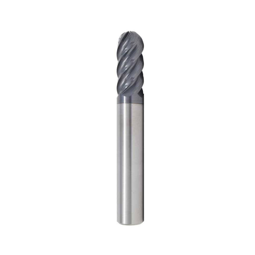 SGS 32502 Ball End Mill: 0.375" Dia, 1" LOC, 5 Flute, Solid Carbide