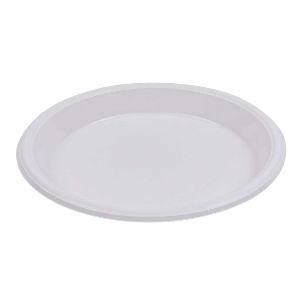 Boardwalk BWKPLHIPS10WH Plate & Tray: 10" Dia, Plastic, White, Solid