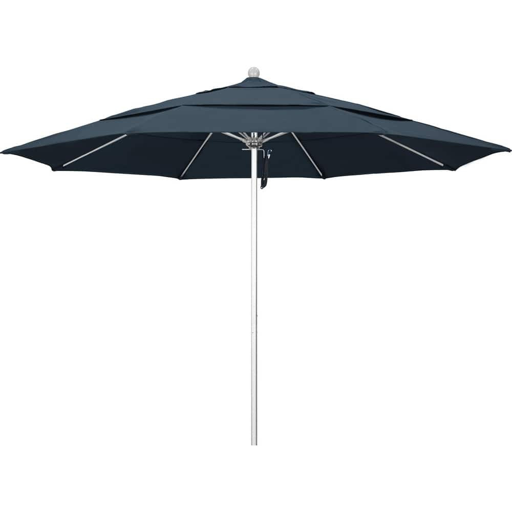 California Umbrella 194061619155 Patio Umbrellas; Fabric Color: Sapphire Blue ; Base Included: No ; Fade Resistant: Yes ; Diameter (Feet): 11 ; Canopy Fabric: Pacifica