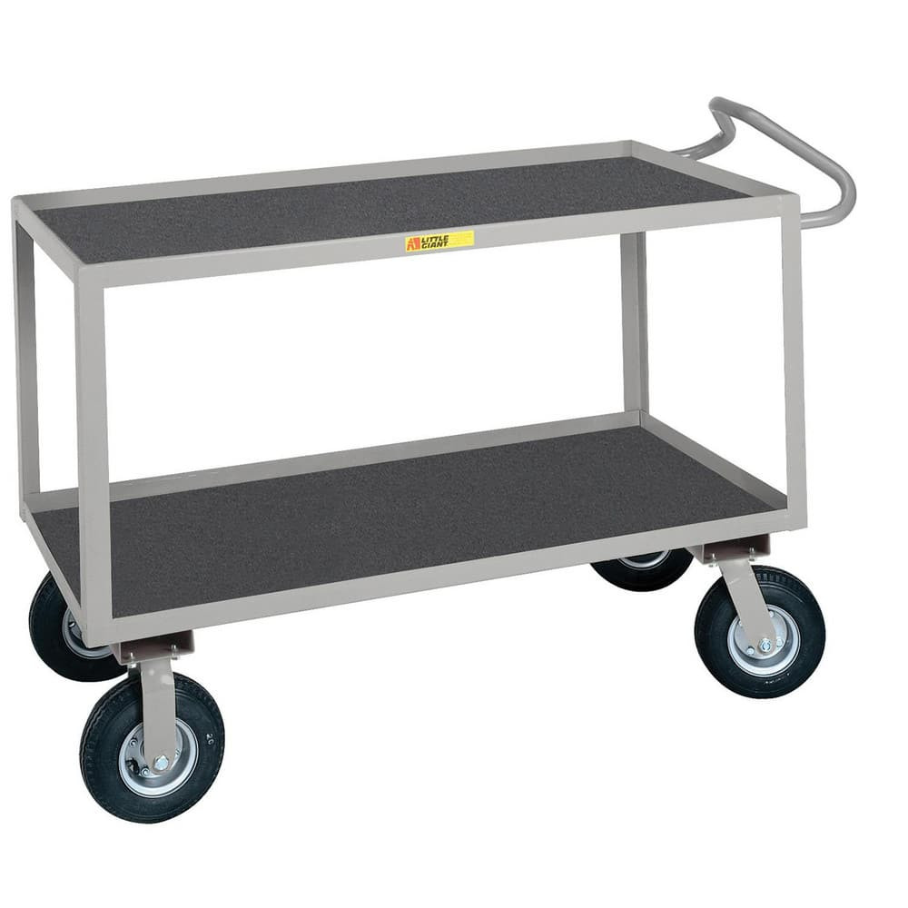 Little Giant. ENGLF-2448-9PM Shelf Utility Cart: 54" OAL, 24" OAW, 38" OAH, Steel, Gray