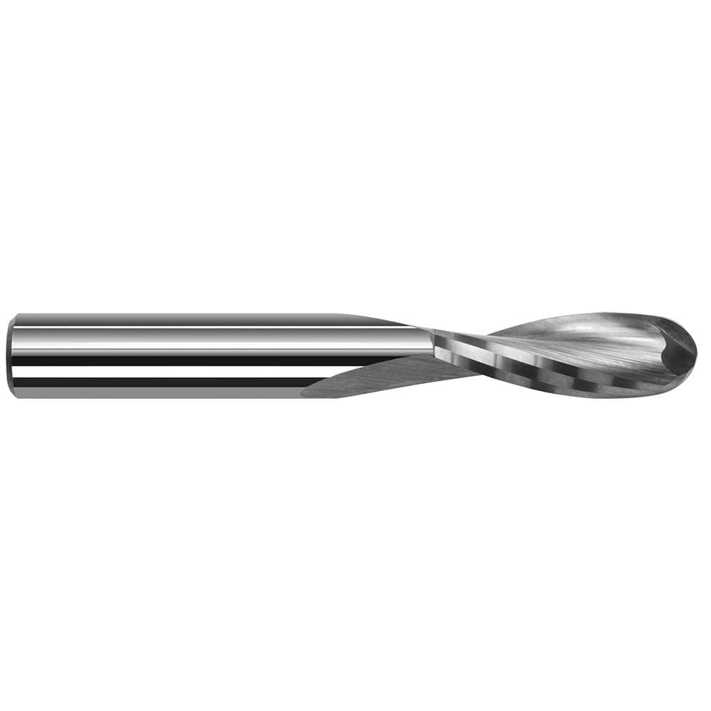 Harvey Tool 49562 Ball End Mill: 0.0625" Dia, 0.186" LOC, 2 Flute, Solid Carbide